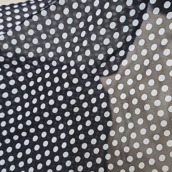 NWT SALONI Black & White Beaded Bow Silk Georgette Blouse Sz 8 - Picture 13 of 13